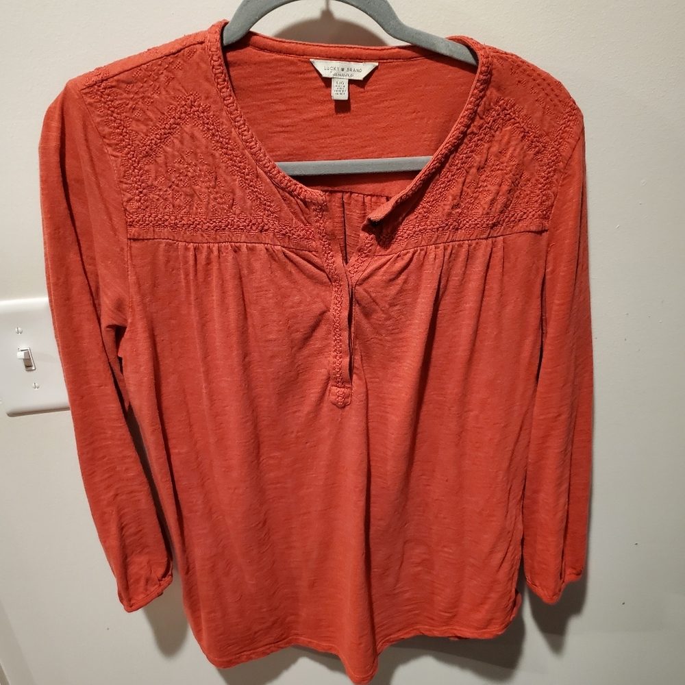 Lucky Brand Henley shirt size L
